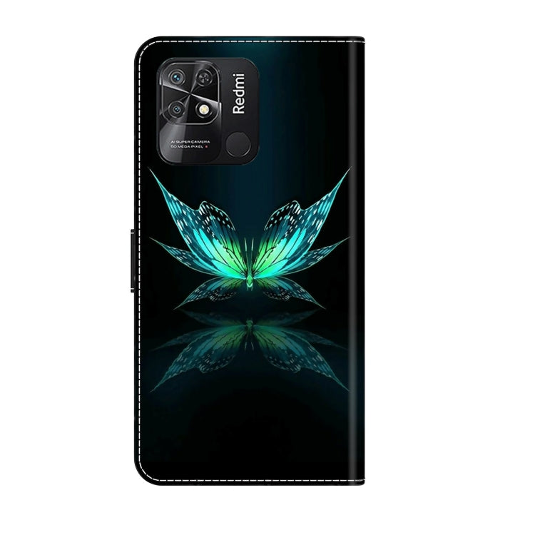 For Xiaomi Redmi 10C Crystal 3D Shockproof Protective Leather Phone Case(Reflection Dutterfly) - free shipping - PMC TechLife - Order now!