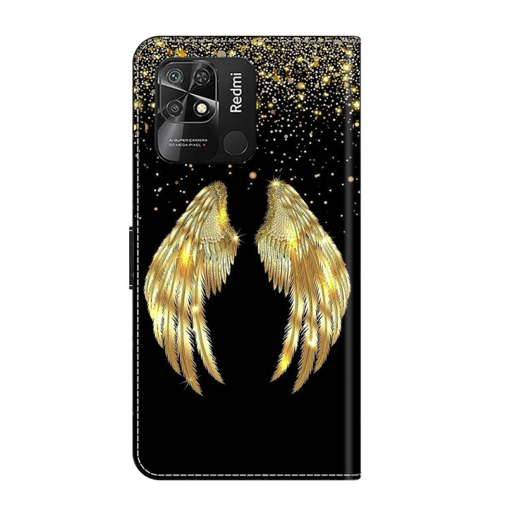 For Xiaomi Redmi 10C Crystal 3D Shockproof Protective Leather Phone Case(Golden Wings) - free shipping - PMC TechLife - Order now!