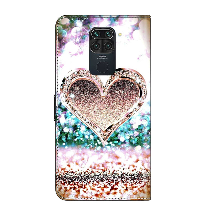 For Xiaomi Redmi Note 9 Crystal 3D Shockproof Protective Leather Phone Case(Pink Diamond Heart) - free shipping - PMC TechLife - Order now!