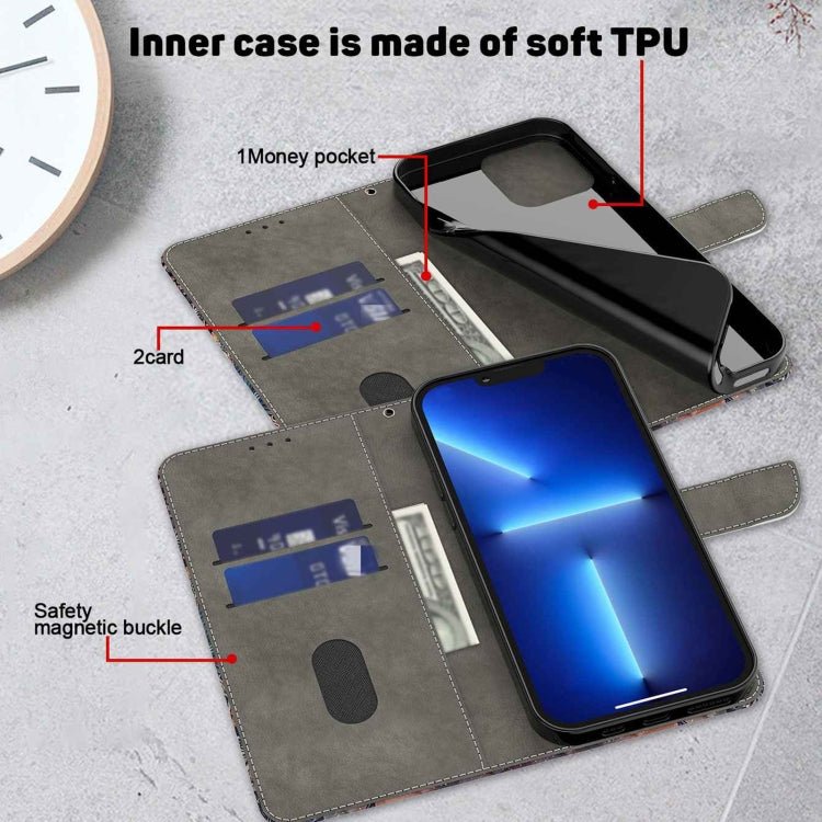 For Xiaomi Redmi Note 10 4G Crystal 3D Shockproof Protective Leather Phone Case(Two Branches) - free shipping - PMC TechLife - Order now!