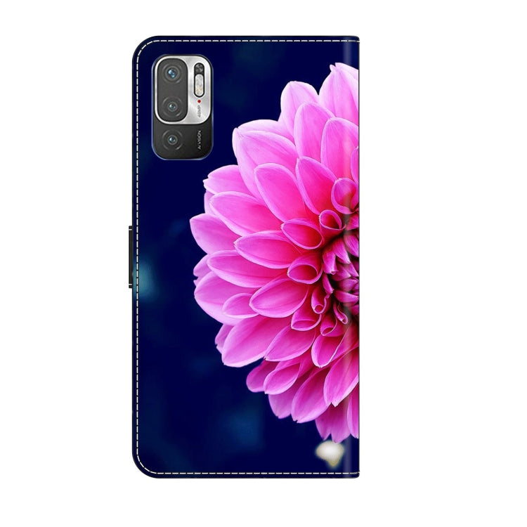 For Xiaomi Redmi Note 10 5G Crystal 3D Shockproof Protective Leather Phone Case(Pink Petals) - free shipping - PMC TechLife - Order now!