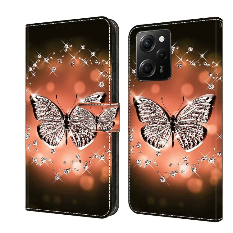 For Xiaomi Redmi Note 12 Pro Global Crystal 3D Shockproof Protective Leather Phone Case(Crystal Butterfly) - Xiaomi Cases by PMC Jewellery | Online Shopping South Africa | PMC Jewellery