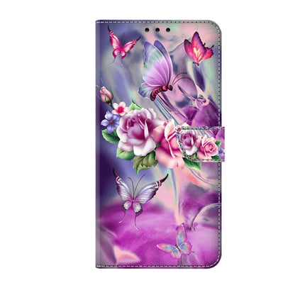 For Xiaomi Redmi Note 12 4G Crystal 3D Shockproof Protective Leather Phone Case(Butterfly) - Xiaomi Cases by PMC Jewellery | Online Shopping South Africa | PMC Jewellery