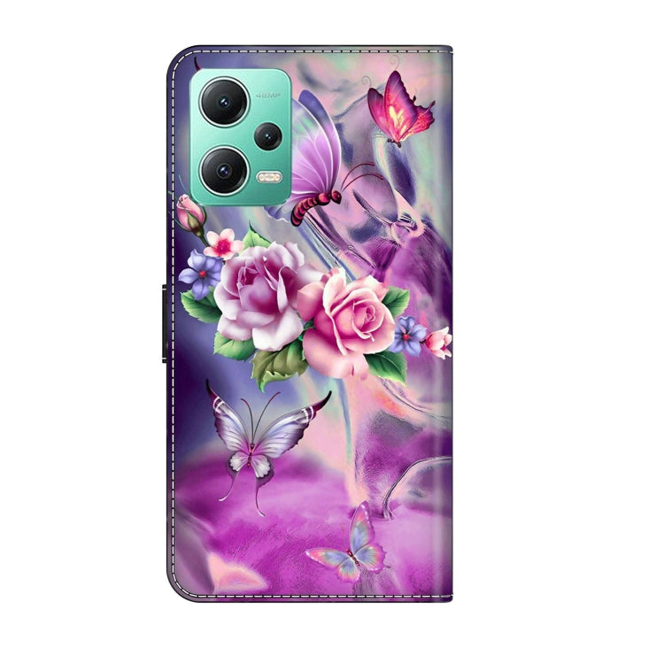 For Xiaomi Redmi Note 12 5G Global / Poco X5 Crystal 3D Shockproof Protective Leather Phone Case(Butterfly) - free shipping - PMC TechLife - Order now!