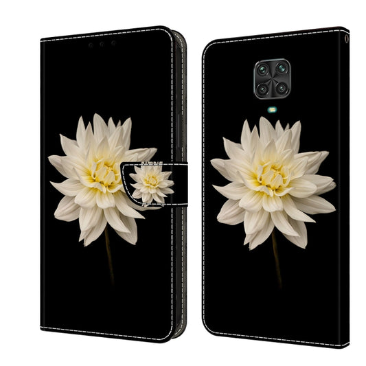 For Xiaomi Redmi Note 9 Pro Crystal 3D Shockproof Protective Leather Phone Case(White Flower) - Xiaomi Cases by PMC Jewellery | Online Shopping South Africa | PMC Jewellery