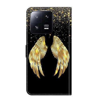 For Xiaomi 13 Pro Crystal 3D Shockproof Protective Leather Phone Case(Golden Wings) - 13 Pro Cases by PMC Jewellery | Online Shopping South Africa | PMC Jewellery