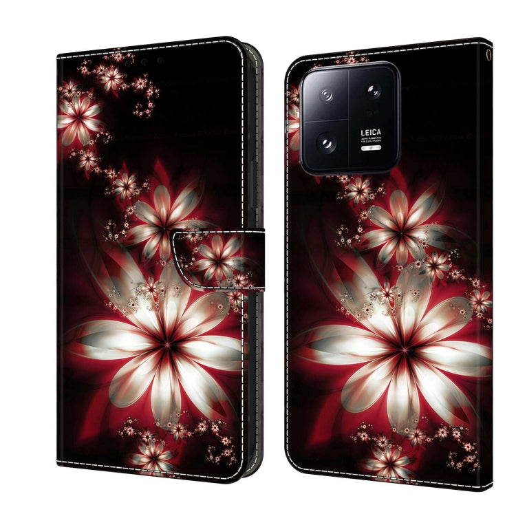 For Xiaomi 13 Pro Crystal 3D Shockproof Protective Leather Phone Case(Fantastic Flower) - free shipping - PMC TechLife - Order now!