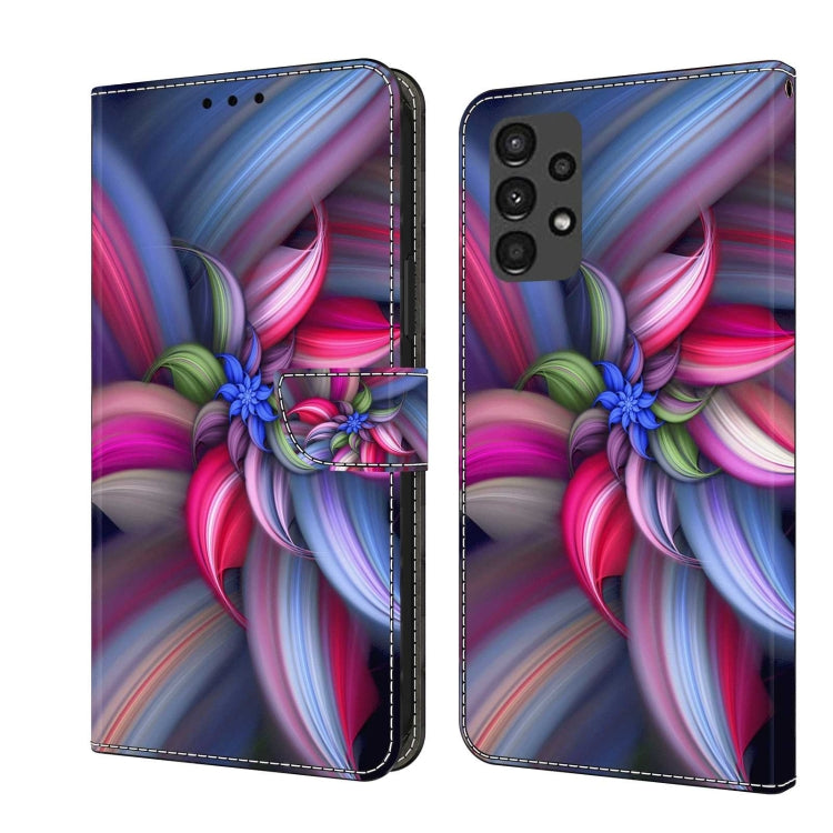 For Samsung Galaxy A13 4G / 5G / A04S Crystal 3D Shockproof Protective Leather Phone Case(Colorful Flower) - free shipping - PMC TechLife - Order now!