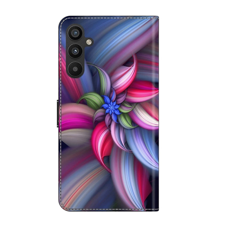 For Samsung Galaxy A34 5G Crystal 3D Shockproof Protective Leather Phone Case(Colorful Flower) - free shipping - PMC TechLife - Order now!