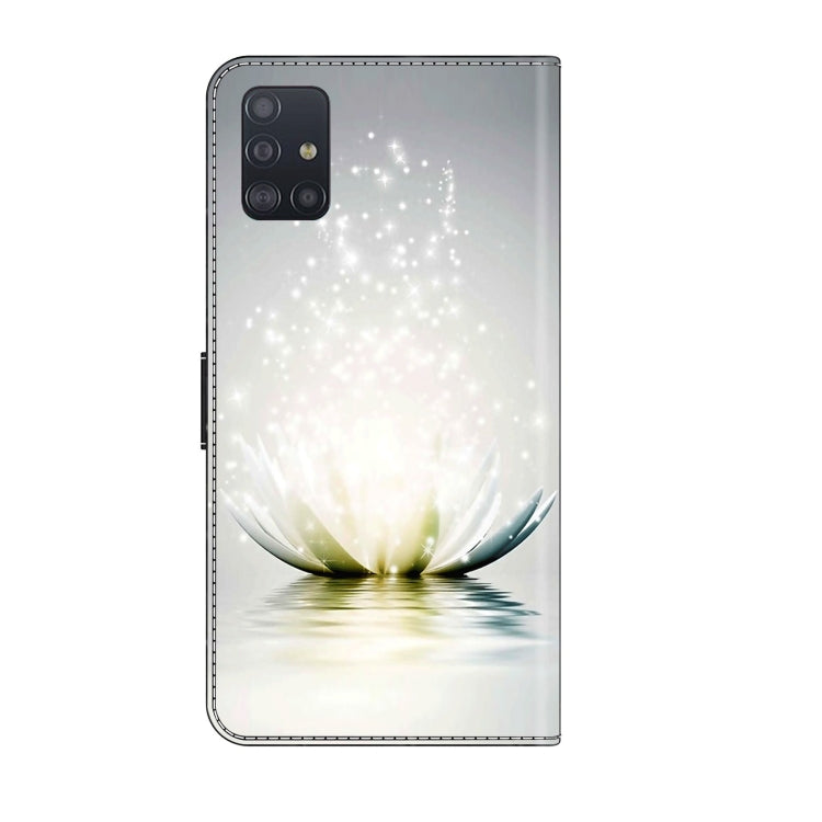 For Samsung Galaxy A51 4G Crystal 3D Shockproof Protective Leather Phone Case(Light Lotus) - free shipping - PMC TechLife - Order now!