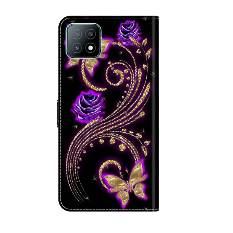 For Samsung Galaxy A53 Crystal 3D Shockproof Protective Leather Phone Case(Purple Flower Butterfly) - free shipping - PMC TechLife - Order now!