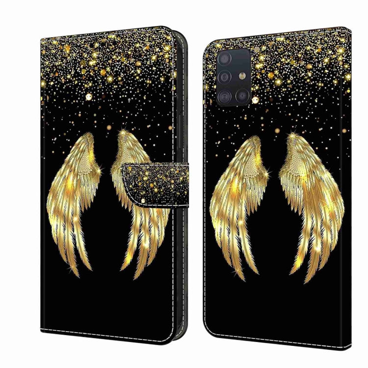 For Samsung Galaxy A71 4G Crystal 3D Shockproof Protective Leather Phone Case(Golden Wings) - free shipping - PMC TechLife - Order now!