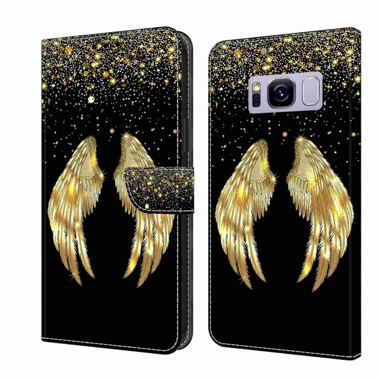 For Samsung Galaxy S8+ Crystal 3D Shockproof Protective Leather Phone Case(Golden Wings) - free shipping - PMC TechLife - Order now!