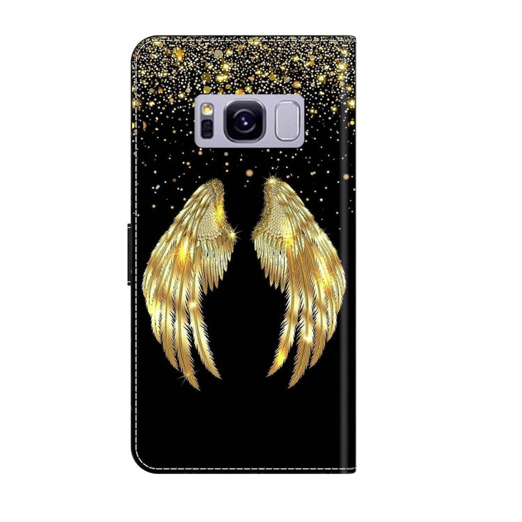 For Samsung Galaxy S8+ Crystal 3D Shockproof Protective Leather Phone Case(Golden Wings) - free shipping - PMC TechLife - Order now!