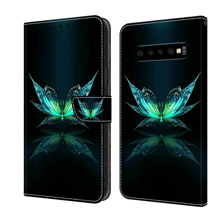 For Samsung Galaxy S10 Crystal 3D Shockproof Protective Leather Phone Case(Reflection Dutterfly) - free shipping - PMC TechLife - Order now!