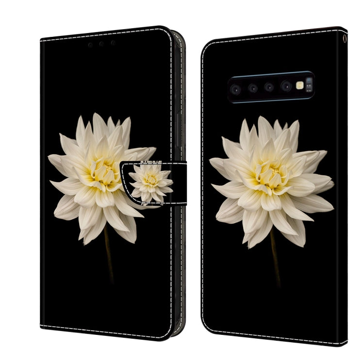 For Samsung Galaxy S10 Crystal 3D Shockproof Protective Leather Phone Case(White Flower) - free shipping - PMC TechLife - Order now!