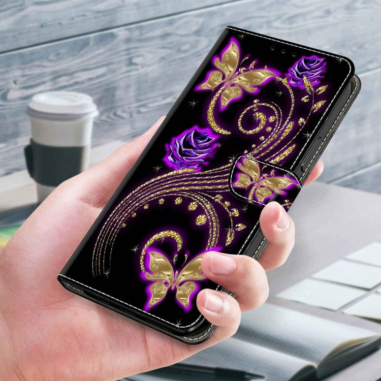 For Samsung Galaxy S20 FE Crystal 3D Shockproof Protective Leather Phone Case(Purple Flower Butterfly) - free shipping - PMC TechLife - Order now!