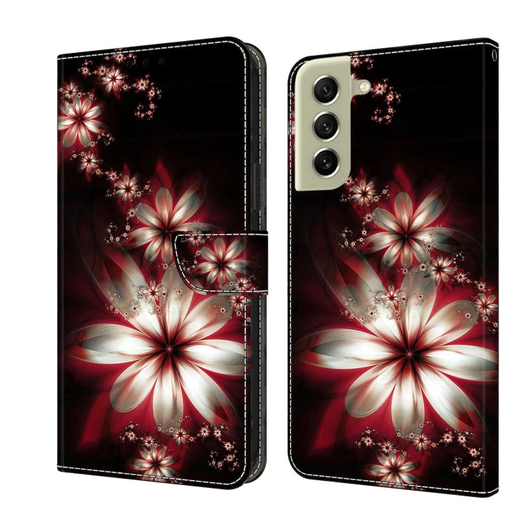 For Samsung Galaxy S21 FE 5G Crystal 3D Shockproof Protective Leather Phone Case(Fantastic Flower) - free shipping - PMC TechLife - Order now!