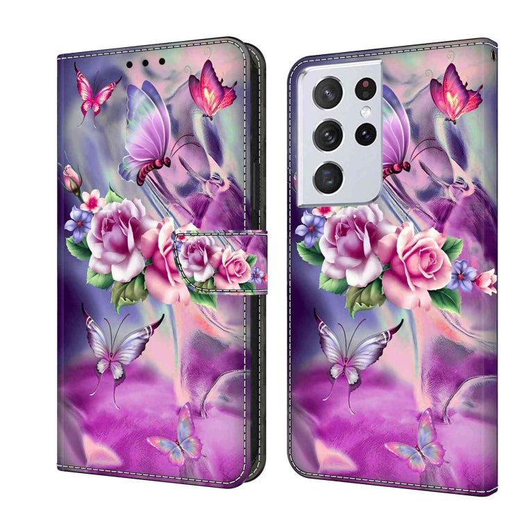 For Samsung Galaxy S21 Ultra Crystal 3D Shockproof Protective Leather Phone Case(Butterfly) - free shipping - PMC TechLife - Order now!