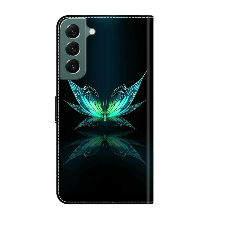 For Samsung Galaxy S22+ Crystal 3D Shockproof Protective Leather Phone Case(Reflection Dutterfly) - free shipping - PMC TechLife - Order now!