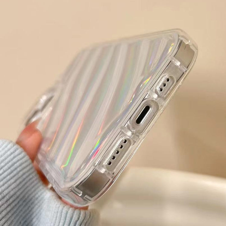 For iPhone 14 Laser Sequin Waves TPU Phone Case(Transparent) - free shipping - PMC TechLife - Order now!