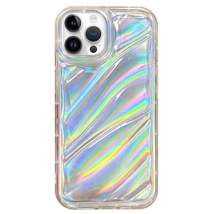 For iPhone 14 Pro Max Laser Sequin Waves TPU Phone Case(Transparent) - free shipping - PMC TechLife - Order now!