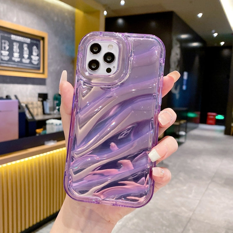 For iPhone 12 Laser Sequin Waves TPU Phone Case(Purple) - free shipping - PMC TechLife - Order now!