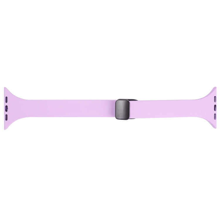 For Apple Watch SE 2022 40mm Magnetic Buckle Slim Silicone Watch Band(Lavender) - Watch Bands by PMC Jewellery | Online Shopping South Africa | PMC Jewellery