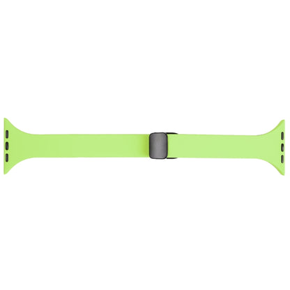 For Apple Watch SE 40mm Magnetic Buckle Slim Silicone Watch Band(Green) - Watch Bands by PMC Jewellery | Online Shopping South Africa | PMC Jewellery