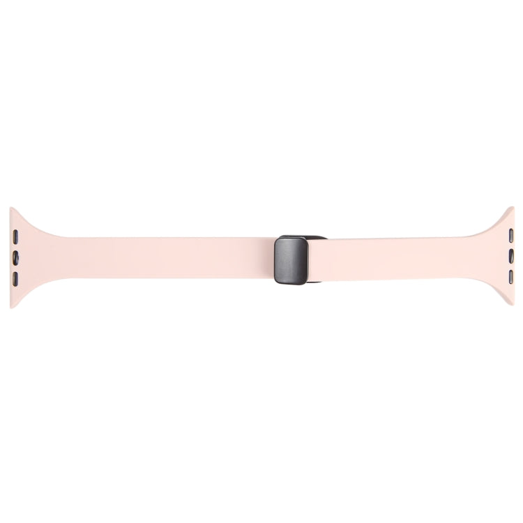 For Apple Watch 3 42mm Magnetic Buckle Slim Silicone Watch Band(Pink) - Watch Bands by PMC Jewellery | Online Shopping South Africa | PMC Jewellery