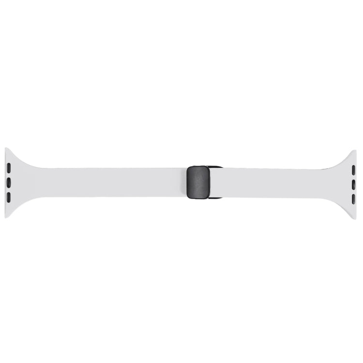 For Apple Watch 2 42mm Magnetic Buckle Slim Silicone Watch Band(White) - Watch Bands by PMC TechLife | Online Shopping South Africa | PMC TechLife
