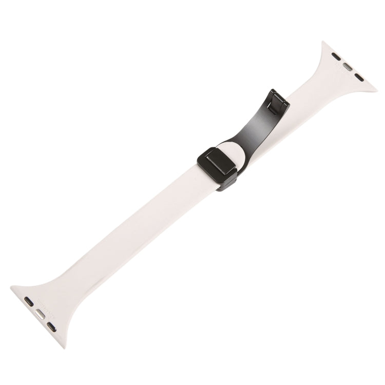 For Apple Watch 2 42mm Magnetic Buckle Slim Silicone Watch Band(Starlight) - Watch Bands by PMC TechLife | Online Shopping South Africa | PMC TechLife