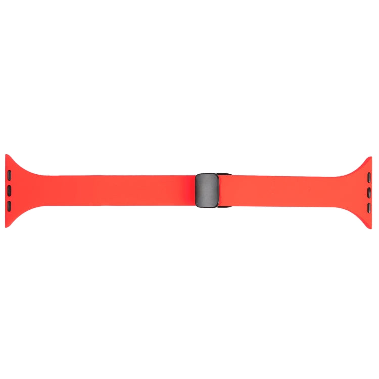 For Apple Watch 2 38mm Magnetic Buckle Slim Silicone Watch Band(Red) - Watch Bands by PMC TechLife | Online Shopping South Africa | PMC TechLife