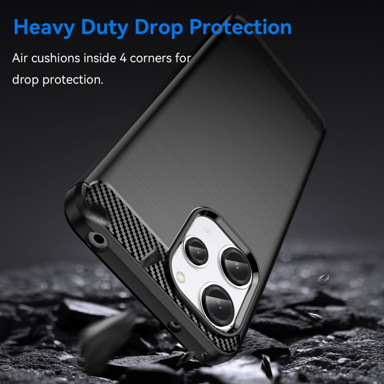 For Xiaomi Redmi 12 Brushed Texture Carbon Fiber TPU Phone Case(Black) - free shipping - PMC TechLife - Order now!