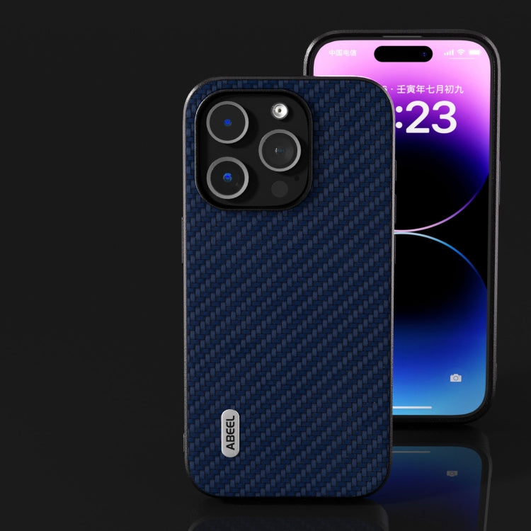 For iPhone 14 Plus ABEEL Carbon Fiber Texture Protective Phone Case(Dark Blue) - free shipping - PMC TechLife - Order now!