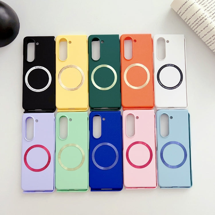 For Samsung Galaxy Z Fold5 Skin Feel Magsafe Magnetic Shockproof PC Phone Case(Orange) - Galaxy Z Fold5 Cases by PMC TechLife | Online Shopping South Africa | PMC TechLife | Buy Now Pay Later Mobicred