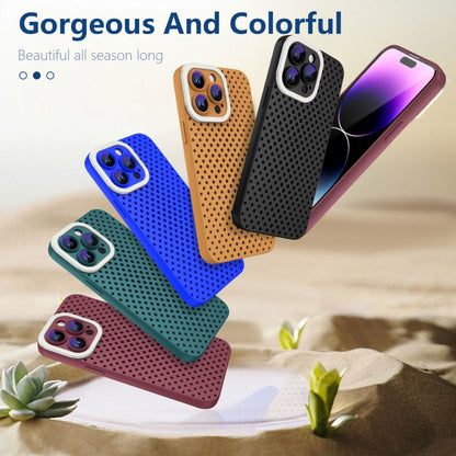 For iPhone 14 Pro Hollow Heat Dissipation TPU Phone Case(Blue) - iPhone 14 Pro Cases by PMC Jewellery | Online Shopping South Africa | PMC Jewellery