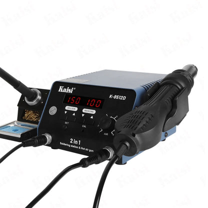 Kaisi 8512D 2 in 1 Smart Digital Display Hot Air Gun Soldering Iron Rework Station, Plug:EU - Soldering Iron Set by Kaisi | Online Shopping South Africa | PMC Jewellery | Buy Now Pay Later Mobicred