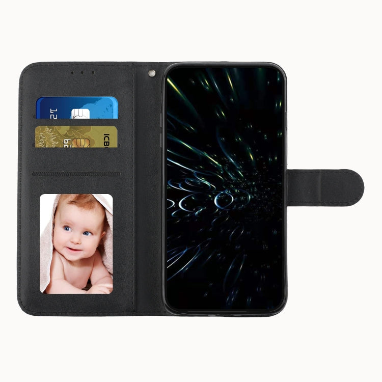 For Xiaomi Redmi Note 12 Turbo/Poco F5 Stitching Calf Texture Buckle Leather Phone Case(Black) - free shipping - PMC TechLife - Order now!