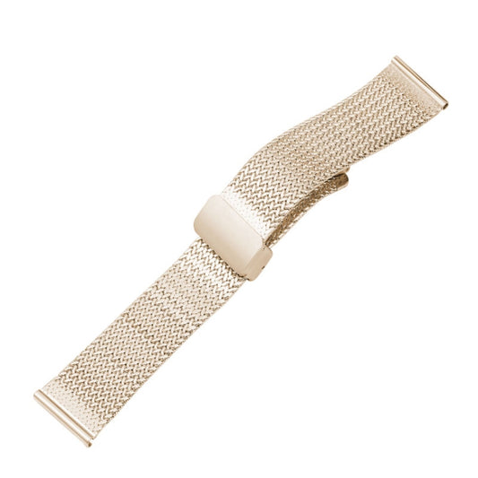 For Apple Watch 38mm Magnetic Buckle Herringbone Mesh Metal Watch Band(Starlight) - Watch Bands by PMC Jewellery | Online Shopping South Africa | PMC Jewellery