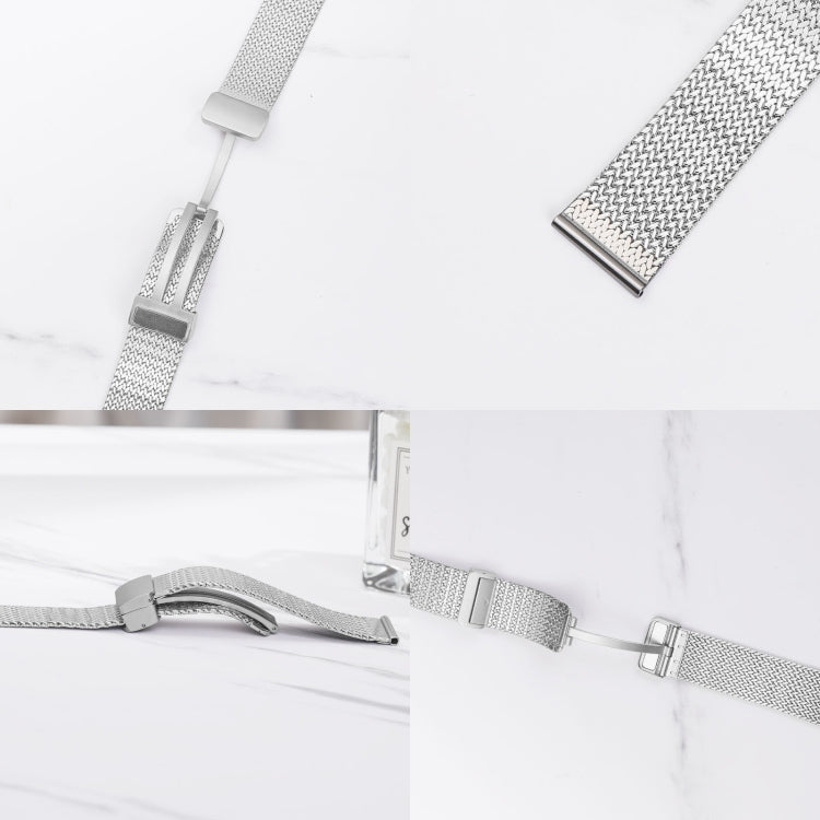 For Apple Watch 5 44mm Magnetic Buckle Herringbone Mesh Metal Watch Band(Rose Gold) - Watch Bands by PMC Jewellery | Online Shopping South Africa | PMC Jewellery