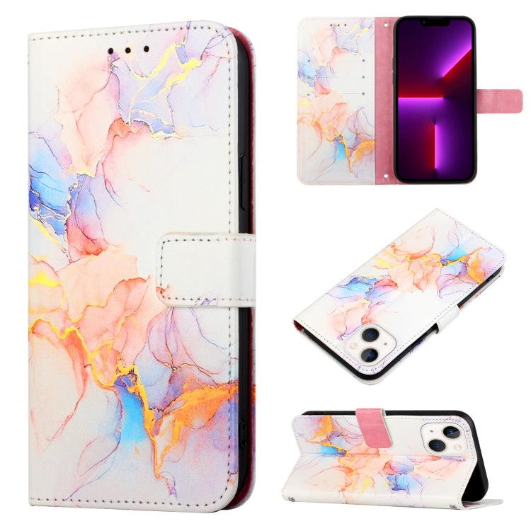 For iPhone 15 PT003 Marble Pattern Flip Leather Phone Case(Galaxy Marble White) - free shipping - PMC TechLife - Order now!
