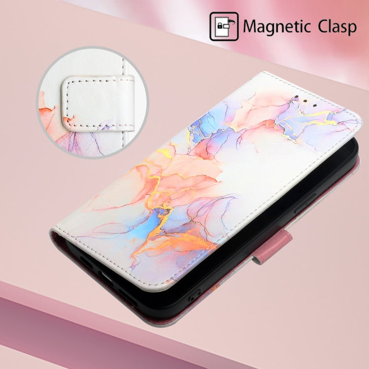 For iPhone 15 PT003 Marble Pattern Flip Leather Phone Case(Galaxy Marble White) - free shipping - PMC TechLife - Order now!