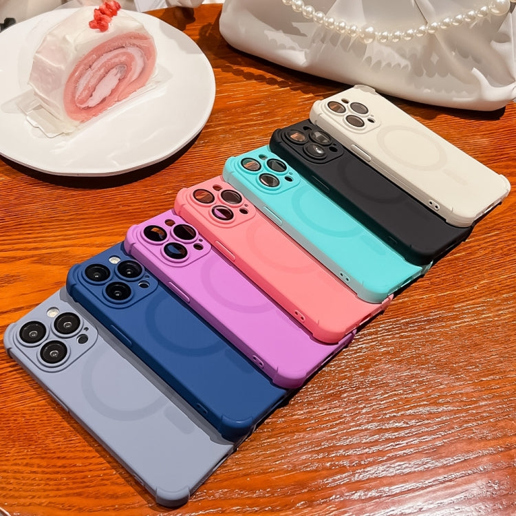 For iPhone 13 Four Corner Shockproof Skin Feel MagSafe Magnetic Phone Case(Grey) - free shipping - PMC TechLife - Order now!