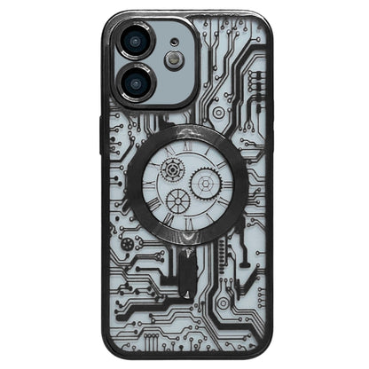 For iPhone 11 Electroplated Circuit Board Pattern MagSafe Phone Case(Black) - iPhone 11 Cases by PMC Jewellery | Online Shopping South Africa | PMC Jewellery