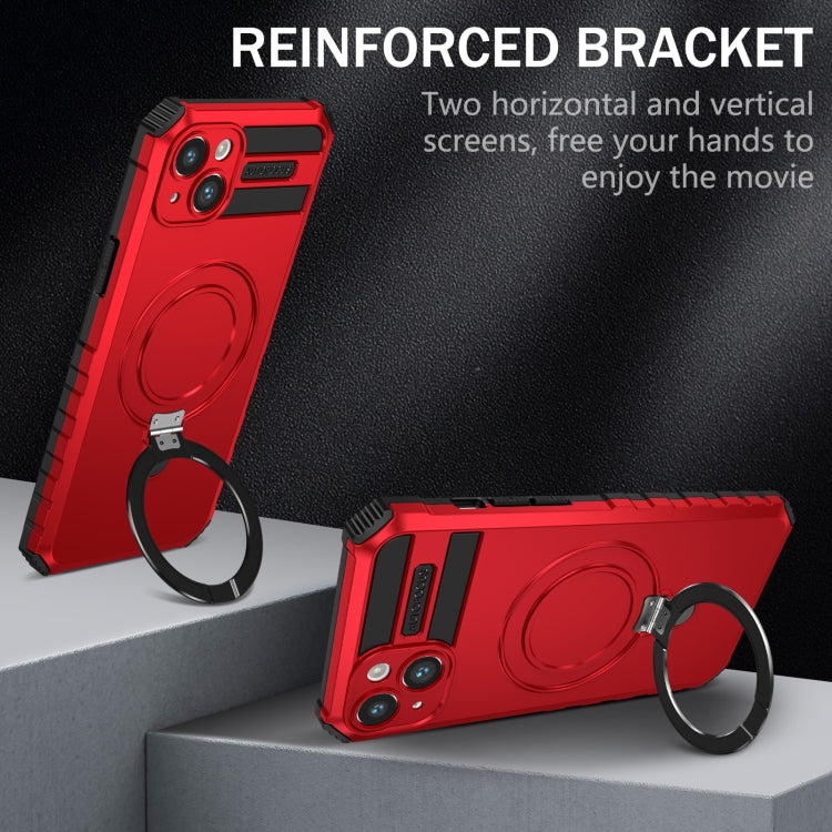 For iPhone 14 Plus MagSafe Magnetic Holder Phone Case(Red) - free shipping - PMC TechLife - Order now!