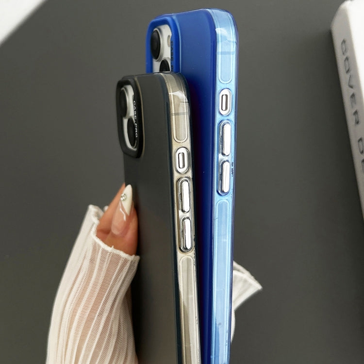 For iPhone 14 Semi Transparent Frosted PC Phone Case(Blue) - free shipping - PMC TechLife - Order now!