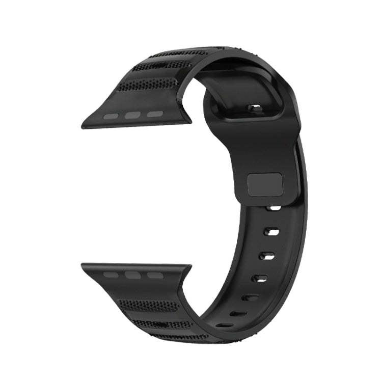 For Apple Watch SE 2022 40mm Dot Texture Fluororubber Watch Band(Black) - Watch Bands by PMC TechLife | Online Shopping South Africa | PMC TechLife