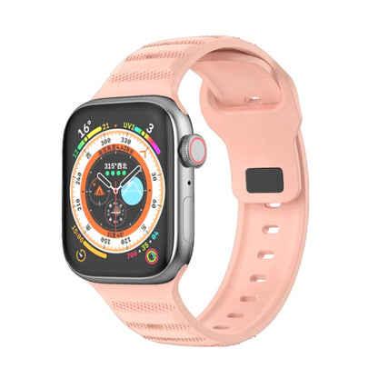 For Apple Watch SE 2022 44mm Dot Texture Fluororubber Watch Band(Nebula Pink) - Watch Bands by PMC Jewellery | Online Shopping South Africa | PMC Jewellery