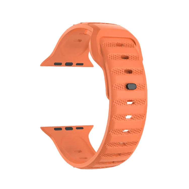 For Apple Watch SE 40mm Dot Texture Fluororubber Watch Band(Orange) - Watch Bands by PMC Jewellery | Online Shopping South Africa | PMC Jewellery